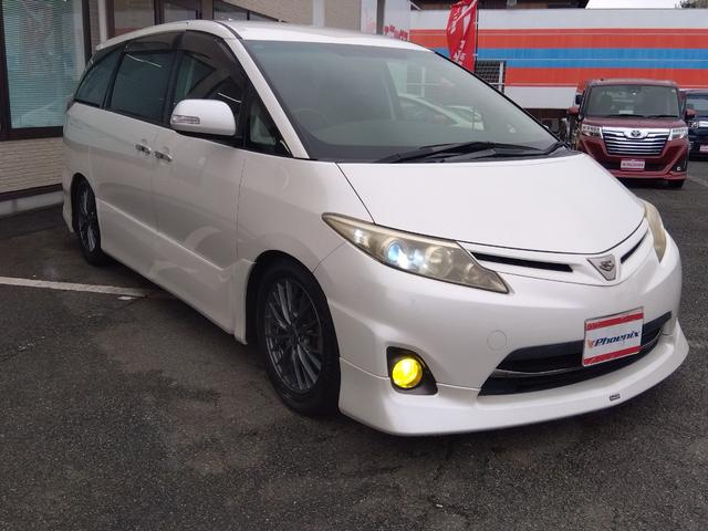 エスティマ アエラス　レザーパッケージ★ナビフルセグＴＶ★後席フリップ　ダウンモニター★バックカメラ★クルーズコントロール★ローダウン★ＨＩＤオートライト★イエローフォグ★革シート★両側パワースライドドア★ビルトインＥＴＣ★１７インチアルミホイール★スマートキー★（7枚目）