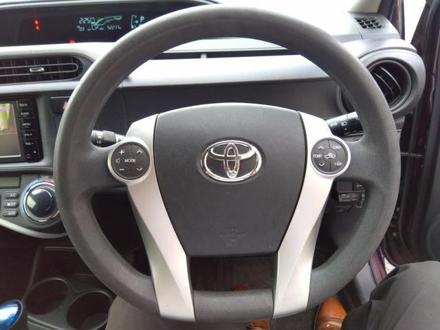 アクア S★純正ナビ★地デジTV★バックカメラ★オートライト★ アイドリングストップ★スマートキー★プッシュスタート★ヘッドライトレベライザー★CD、DVD再生★Bluetooth再生★ウィンカーミラー★ECOモード★EVモード★オートエアコン★パワーウィンドウ★(69枚目)