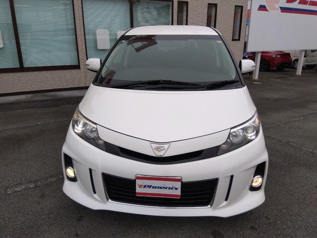 エスティマ アエラス プレミアムエディション★純正9インチナビ★フルセグ TV★CD,DVD再生★Bluetooth再生★革巻きステアリング★クルーズコントロール★フリップダウンモニター★パワーシート★両側パワースライドドア★バックカメラ★電格ミラー★HIDオートライト★(4枚目)