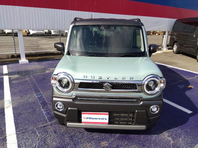 ハスラー JスタイルII★10.1インチディスプレイオーディオ★ハーフ レザーシート★シートヒーター★デュアルカメラブレーキサポート★ルーフレール★アダプティブクルーズコントロール★BODY専用ウッドデカール★LEDオートライト★LEDフォグ★革巻ステアリング★(4枚目)