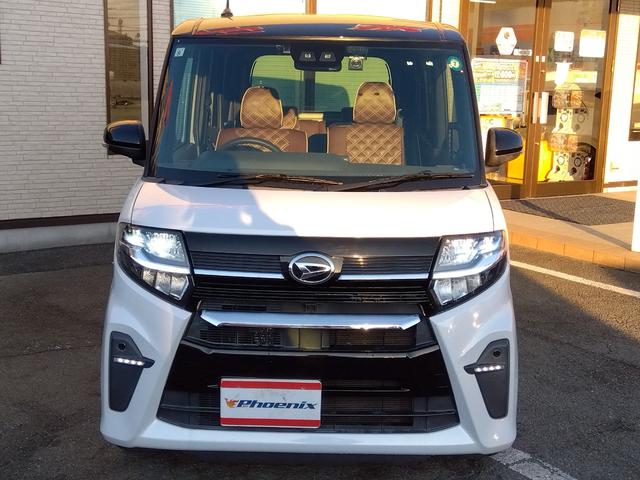 タント カスタムＸ★ナビ★フルセグＴＶ★両側パワースライドドア★　助手席ロングスライドシート★コーナーセンサー★衝突被害軽減ブレーキ★車線逸脱警報★シートヒーター★オート格納ミラー★ブラウン調シートカバー★ステアリングリモコン★コムテックドライブレコーダー★（5枚目）