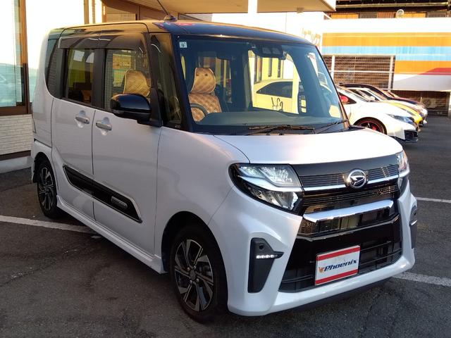 タント カスタムＸ★ナビ★フルセグＴＶ★両側パワースライドドア★　助手席ロングスライドシート★コーナーセンサー★衝突被害軽減ブレーキ★車線逸脱警報★シートヒーター★オート格納ミラー★ブラウン調シートカバー★ステアリングリモコン★コムテックドライブレコーダー★（6枚目）