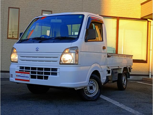 キャリイトラック ＫＣエアコン・パワステ★パートタイム４ＷＤ★オートマ車★　エアコン★パワステ★運転席＆助手席エアバック★三方開き★ライトレベライザー★アオリガード★純正ラジオ★純正バイザー★純正フロアマット★（4枚目）