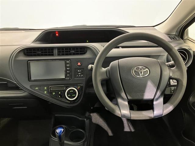 アクア Ｌ　ＡＣ　イモビライザー　前席ＰＷ　ナビＴＶ　ＶＳＣ　メモリーナビゲーション　１セグ　ＥＴＣ車載器　ＳＲＳ　デュアルエアバック　キーレスエントリーシステム　ＰＳ　ＡＢＳ　衝突回避システム（5枚目）