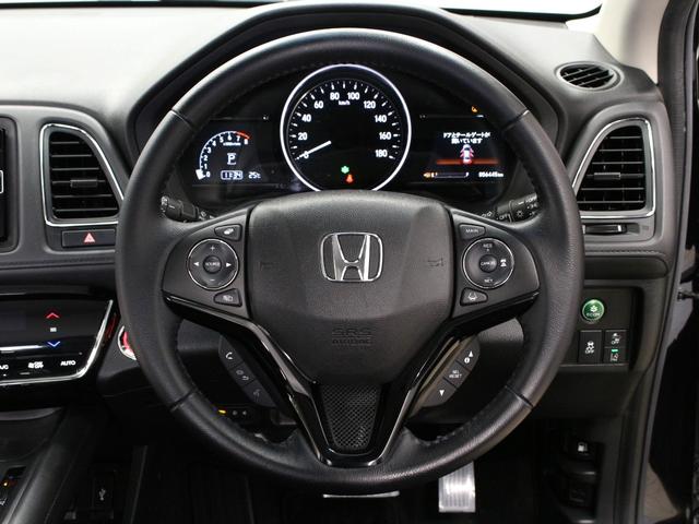 ヴェゼル Ｘ・ホンダセンシング　純正ナビ　フルセグＴＶ　バックカメラ　Ｂｌｕｅｔｏｏｔｈ　電子パーキング　オートブレーキホールド　衝突軽減　レーダークルーズ　誤発進抑制　ＬＥＤヘッド　サイドカーテンエアバック　本革巻ステアリング（12枚目）