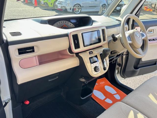 ムーヴキャンバス Ｘリミテッドメイクアップ　ＳＡＩＩ　アイドリングストップ　衝突被害軽減システム　両側パワースライドドア　スマートキー　ナビ　ＴＶ　アラウンドビューモニター　ＥＴＣ　オートエアコン　パワーウィンドウ　電動格納ミラー（46枚目）