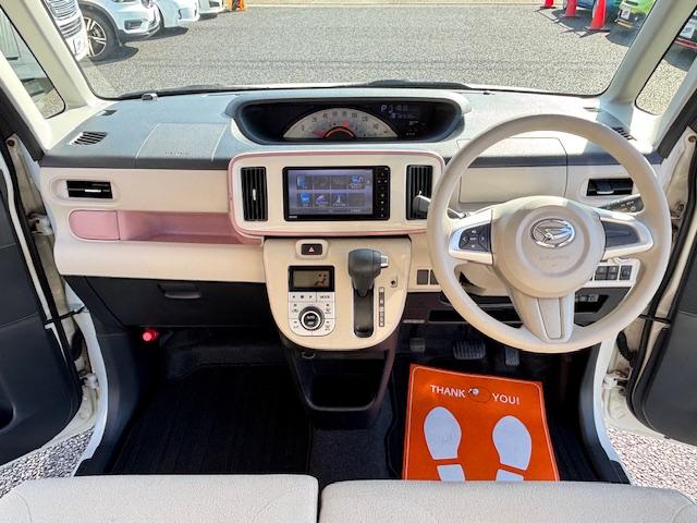 ムーヴキャンバス Ｘリミテッドメイクアップ　ＳＡＩＩ　アイドリングストップ　衝突被害軽減システム　両側パワースライドドア　スマートキー　ナビ　ＴＶ　アラウンドビューモニター　ＥＴＣ　オートエアコン　パワーウィンドウ　電動格納ミラー（47枚目）