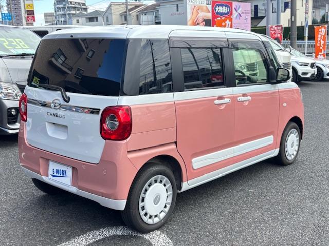 ムーヴキャンバス ストライプスＧ　アイドリングストップ　衝突被害軽減システム　ＬＥＤヘッドライト　ディスプレイオーディオ　バックカメラ　ＥＴＣ　ドラレコ　ワイヤレス充電　電動パーキングブレーキ　オートエアコン　シートヒーター（9枚目）