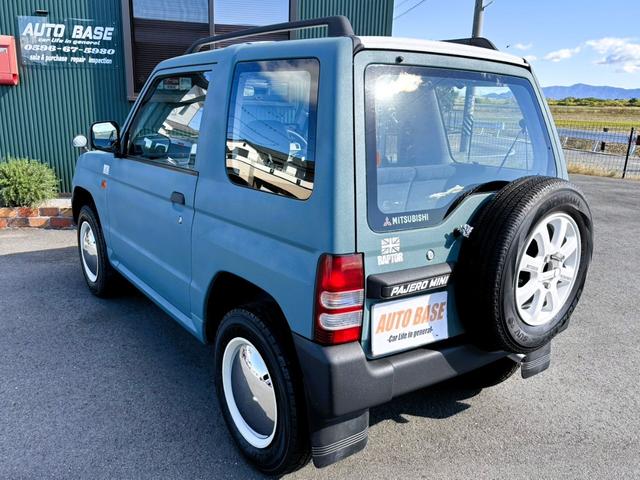 パジェロミニ VR-II ラプターライナー オリジナル塗装 オールテレーンタイヤ新品 ホイールキャップ新品、カロッツェリアBluetoothレシーバー新品 バックカメラ(8枚目)