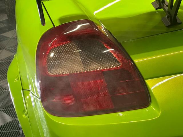 ＭＲ－Ｓ Ｓエディション　全塗装車両　ＢＲＩＴＺ／ＤＡＭＰＥＲＺＺ－Ｒ車高調　ＧＴウィング　フルエアロ　４連マフラー　ワンセグナビ　ＣＤ再生　黒色ソフトトップ　社外１７インチアルミホイール　助手席エアバック　５速ＭＴ車両（48枚目）