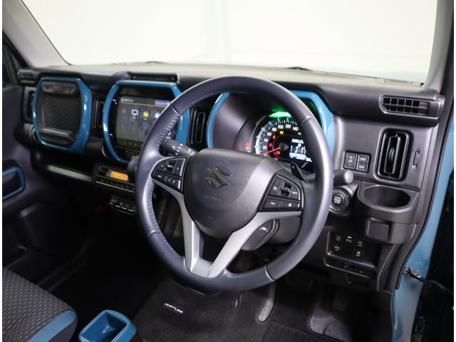 ハスラー ＨＹＢＲＩＤ　Ｘターボ　目玉車　車検整備渡し　ナビ・全方位Ｃ　純正オプションメモリーナビ（ラジオ・ＴＶ・ＣＤ・ＤＶＤ・Ｂｌｕｅｔｏｏｔｈ・ＵＳＢ）　ＥＴＣ　全方位カメラ　前後ブレーキサポート　追従式クルーズコントロール　レーンキープアシスト　マット・バイザー（56枚目）
