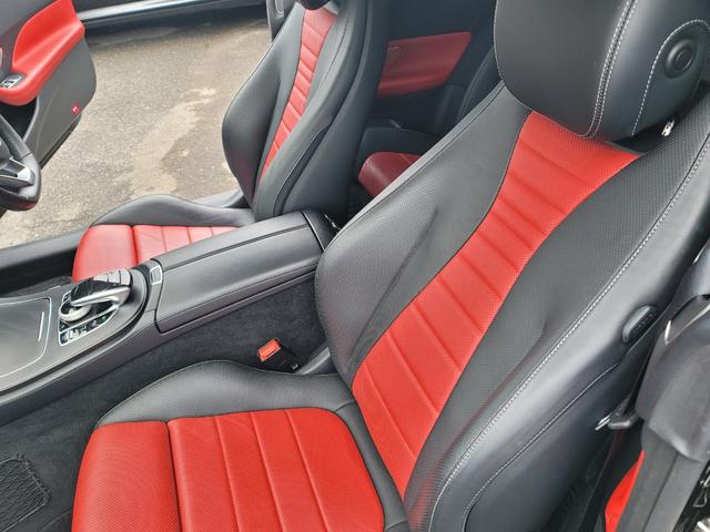 Ｅクラス Ｅ３００　クーペ　スポーツ　純正ナビ　地デジＴＶ　赤／黒革シート　サンルーフ　レーダーセイフティーＰＫＧ　１９インチアルミ　ブラインドスポットモニター　シートヒーター　ベンチレーション　ドライブレコーダー（10枚目）