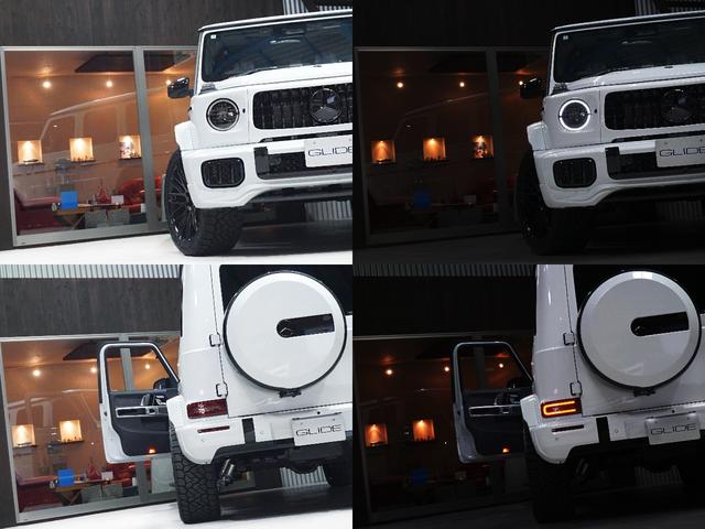 Gクラス G450d AMGラインパッケージ グリッドカスタムver. グリッドカーボンスポイラー&グリルフィン&22インチ&電動サイド&ラゲッジボード ナイトPKG仕様 G63純正グリル MANUFAKTURプログラム・プラス デジタルミラー(34枚目)