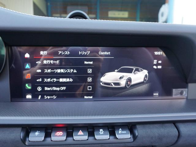 911 911タルガ4GTS Fリフト リアアスクル LEDマトリクス GTSインテリア&マットカーボンインテリア&ハイグロスエクステリアPKG マットカーボンGTステア&イルミ付ドアシルガード PDCC BOSE ブルー幌(63枚目)