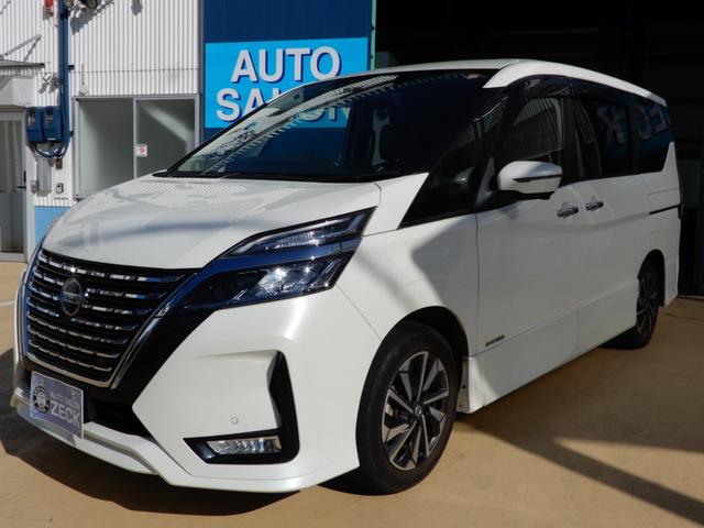 セレナ ハイウェイスターV 防水シート 後席フリップモニター プロパイロット 純正10インチナビ フルセグ アラウンドビューモニター 両側電動スライド ETC ドライブレコーダー エマージェンシーブレーキ スマートルームミラー(21枚目)