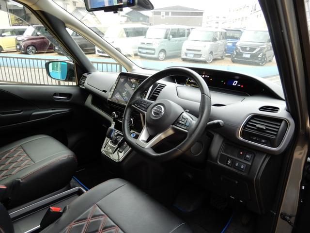 セレナ e-パワー ハイウェイスターV プロパイロット 電子パーキング 後席フリップモニター 10インチナビ アラウンドビューモニター 両側パワースライド レザー調シート LED ETC 前後ドラレコ(21枚目)