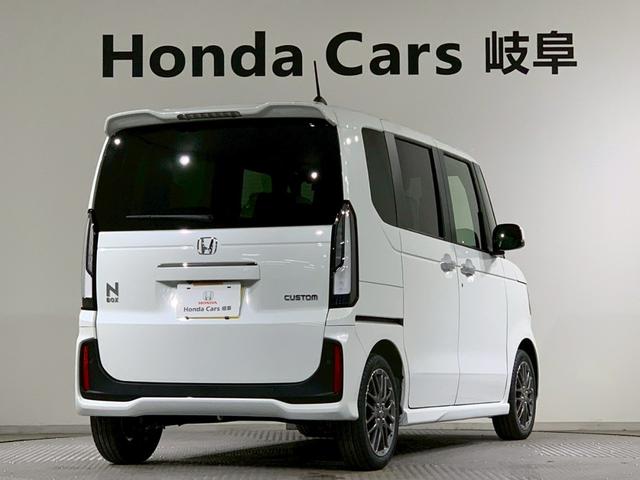 Ｎ－ＢＯＸカスタム ターボ　両側電動スライドドア　シートヒーター　ＡＷ　イモビライザー　衝突被害軽減　禁煙　キーフリー　Ｐセンサー　ＥＳＣ　パワステ　両席エアバック　サイドエアバッグ　ターボ車　スマキー　Ｂカメ　パワーウィンドウ（2枚目）