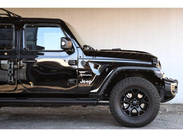 ジープ・ラングラーアンリミテッド サハラ　ブラックレザー　ジェプセン４本出しマフラー　スミティルーフラック　べストップサンライダー（ハードＴＯＰあり）　ルビコンホイール　ジオランダＸＡＴタイヤ　エルフォードフロントバンパー　ドラレコ（39枚目）