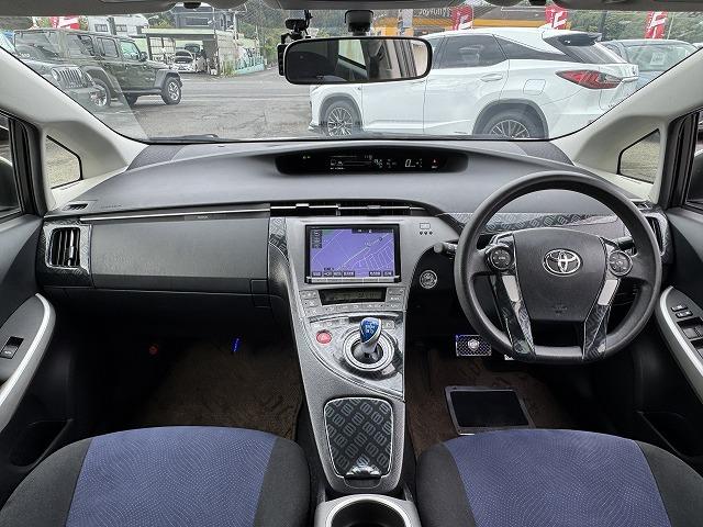 プリウス S 純正8型SDナビTV バックカメラ Bluetooth接続 HIDヘッド 社外フロント・リアバンパー スマートキー プッシュスタート ステアリングスイッチ ビルドインETC 純正15インチアルミ(2枚目)