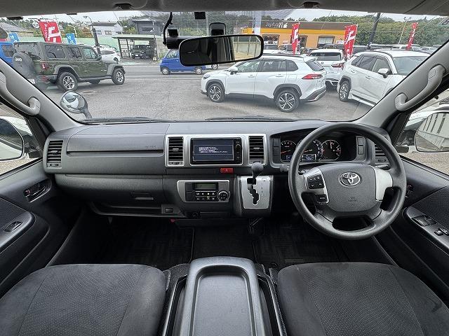 ハイエースバン ロングスーパーGL 両側電動スライドドア フリップダウンモニター 純正ナビTV バックカメラ 社外15インチアルミ LEDヘッド ステアリングスイッチ オートエアコン キーレスエントリー Bluetooth接続 ETC(2枚目)