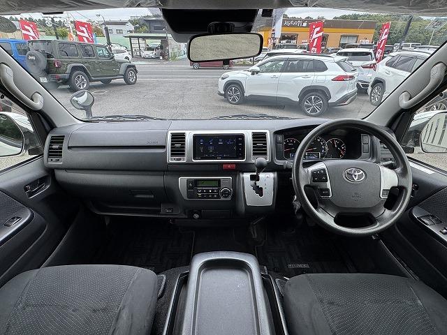 ハイエースバン ロングスーパーGL トヨタセーフティセンス モデリスタエアロ 社外ナビTV フリップダウンモニター バックカメラ 両側スライドドア 100V電源 LEDヘッド オートマチックハイビーム スマートキー 社外15インチアルミ(2枚目)