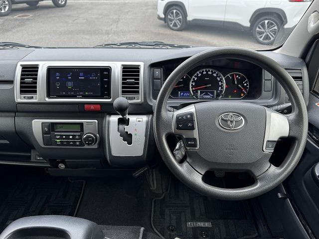 ハイエースバン ロングスーパーGL トヨタセーフティセンス モデリスタエアロ 社外ナビTV フリップダウンモニター バックカメラ 両側スライドドア 100V電源 LEDヘッド オートマチックハイビーム スマートキー 社外15インチアルミ(45枚目)