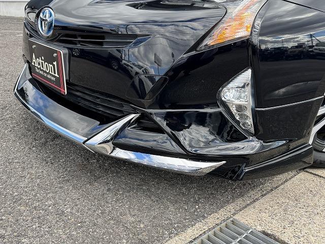 プリウス S 社外フルエアロ 純正ナビTV バックカメラ LEDヘッド スマートキー ステアリングスイッチ シートカバー 前後ドライブレコーダー 純正15インチアルミ オートライト Bluetooth接続 ETC(3枚目)