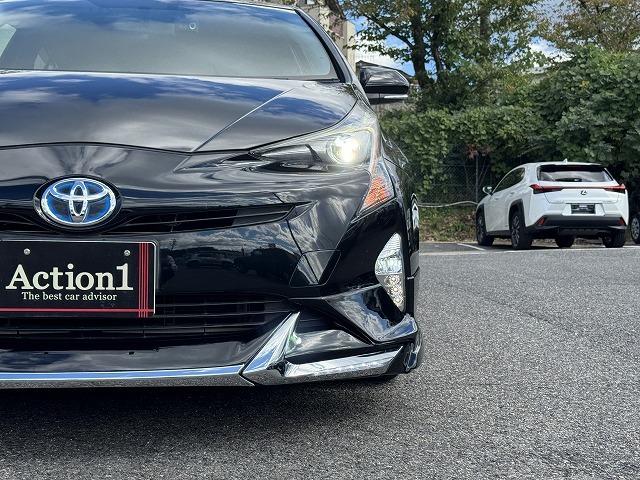 プリウス S 社外フルエアロ 純正ナビTV バックカメラ LEDヘッド スマートキー ステアリングスイッチ シートカバー 前後ドライブレコーダー 純正15インチアルミ オートライト Bluetooth接続 ETC(63枚目)