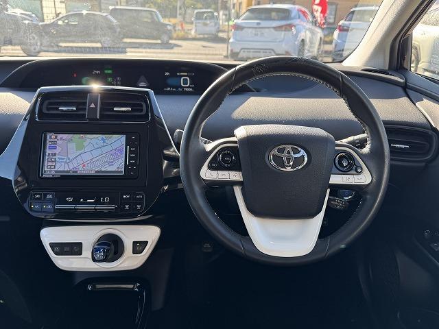 プリウス Sセーフティプラス トヨタセーフティセンス レーダークルーズコントロール 社外ナビTV バックカメラ パーキングアシスト LEDヘッド オートマチックハイビーム クリアランスソナー ステアリングスイッチ 15インチアルミ(40枚目)