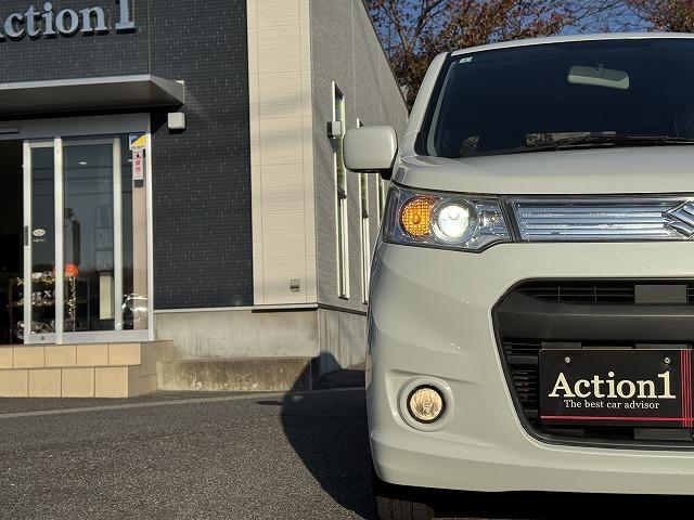 ワゴンＲスティングレー Ｘ　社外ナビＴＶ　アイドリングストップ　スマートキー　プッシュスタート　ＨＩＤヘッドライト　オートライト　ＥＴＣ　純正１４インチアルミホイール　オートエアコン　ＣＤ／ＤＶＤ再生　Ｂｌｕｅｔｏｏｔｈ接続（49枚目）