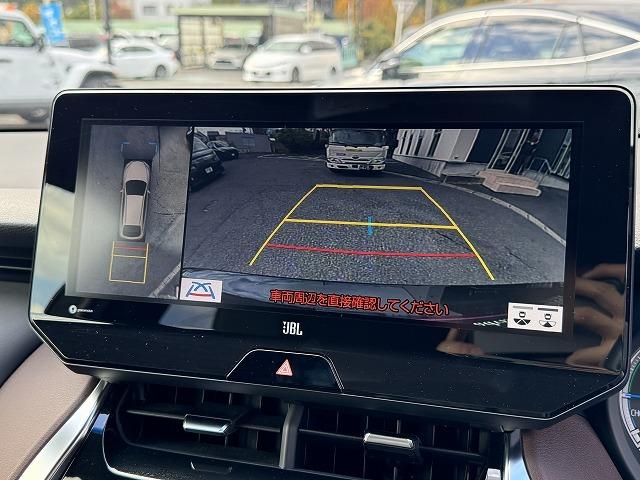 ハリアーハイブリッド Ｚ　レザーパッケージ　ＪＢＬスピーカー　１２．３型ナビＴＶ　パノラミックビューモニター　黒革　シートヒーター・クーラー　ブラインドスポットモニター　クリアランスソナー　ヘッドアップディスプレイ　電動リアゲート　ＬＥＤヘッド（4枚目）