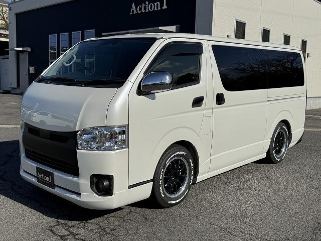 ハイエースバン セーフティセンス ベットキット フルエアロ VALENTIテール FEGGARIボンネットグリル ESSEX16インチアルミ 社外専用ナビTV 両側電動スライド フリップダウンモニター ローダウン(65枚目)