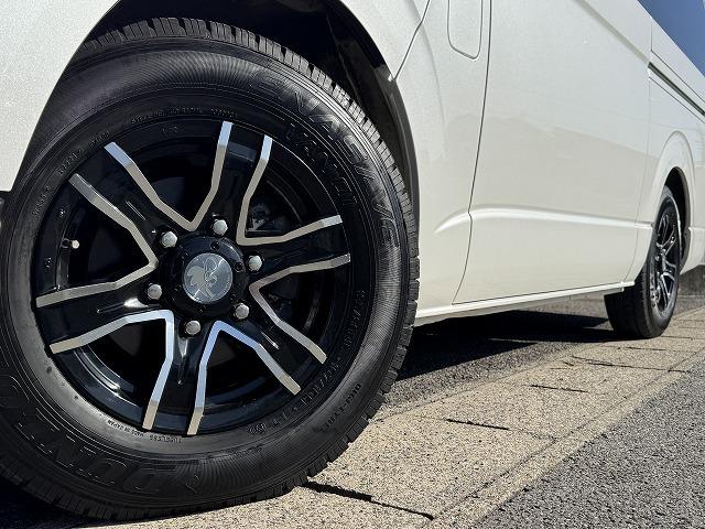 ハイエースバン ロングスーパーGL 社外9型フローティングナビTV ベットキット バックカメラ 両側電動スライドドア AC100V電源 社外テール Wエアバック 社外15インチアルミ HIDヘッド オートライト オートエアコン ETC(28枚目)