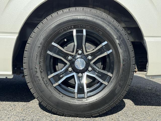 ハイエースバン ロングスーパーGL 社外9型フローティングナビTV ベットキット バックカメラ 両側電動スライドドア AC100V電源 社外テール Wエアバック 社外15インチアルミ HIDヘッド オートライト オートエアコン ETC(30枚目)