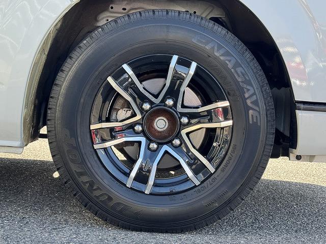 ハイエースバン ロングスーパーGL 社外9型フローティングナビTV ベットキット バックカメラ 両側電動スライドドア AC100V電源 社外テール Wエアバック 社外15インチアルミ HIDヘッド オートライト オートエアコン ETC(32枚目)