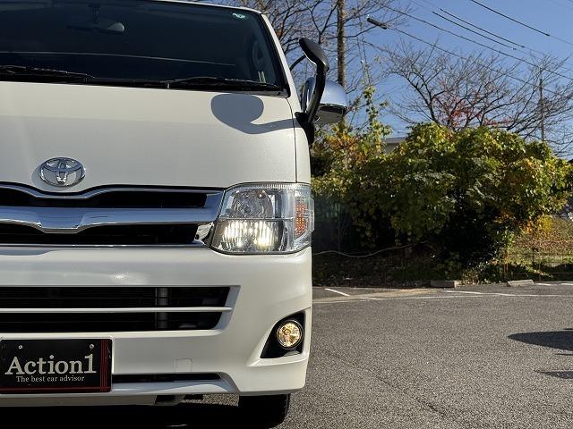 ハイエースバン ロングスーパーGL 社外9型フローティングナビTV ベットキット バックカメラ 両側電動スライドドア AC100V電源 社外テール Wエアバック 社外15インチアルミ HIDヘッド オートライト オートエアコン ETC(61枚目)