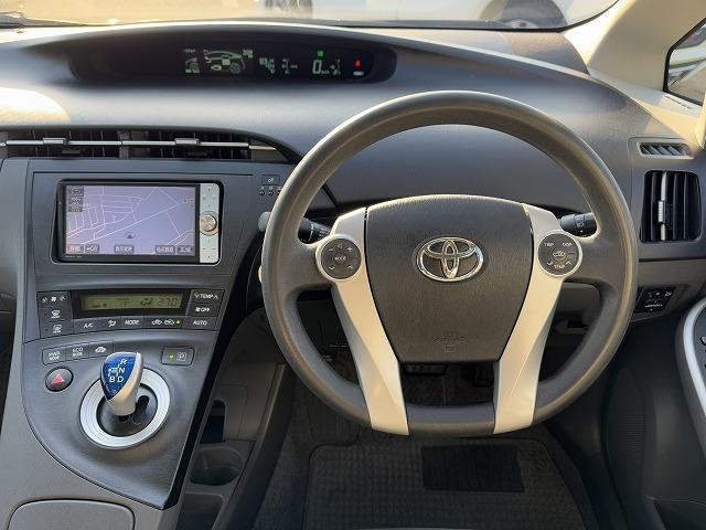 プリウス S 純正ナビTV バックカメラ スマートキー プッシュスタート ヘッドライトレベライザー ETC Bluetooth接続 CD/DVD再生 ステアリングスイッチ 純正15インチアルミ プロジェクターヘッド(40枚目)