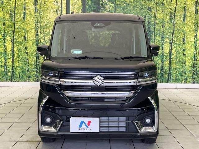 スペーシアカスタム ハイブリッドＸＳターボ　届出済未使用車　純正９型ナビ　全方囲カメラ　衝突被害軽減ブレーキ　ターボ　ＨＵＤ　パドルシフト　両側電動スライドドア　レーダークルーズ　シートヒーター　Ｂｌｕｔｏｏｔｈ接続　純正１５インチアルミ（14枚目）