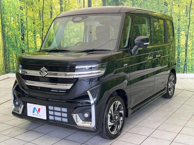 スペーシアカスタム ハイブリッドＸＳターボ　届出済未使用車　純正９型ナビ　全方囲カメラ　衝突被害軽減ブレーキ　ターボ　ＨＵＤ　パドルシフト　両側電動スライドドア　レーダークルーズ　シートヒーター　Ｂｌｕｔｏｏｔｈ接続　純正１５インチアルミ（26枚目）
