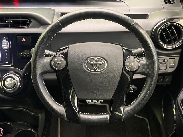 アクア G G’s 禁煙車 ナビ バックカメラ フルセグTV スマートキー LEDヘッドライト シートヒーター ビルトインETC クルコン オートライト オートエアコン 純正17インチアルミ Bluetooth(11枚目)