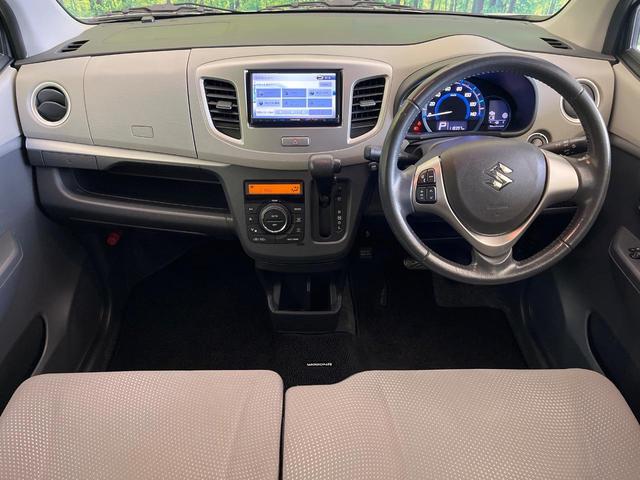 ワゴンＲ ＦＺ　禁煙車　ＳＤナビ　バックカメラ　衝突安全装置　シートヒーター（運転席）　ステアリングスイッチ　オートエアコン　スマートキー　アイドリングストップ　横滑り防止装置　純正１４インチアルミ（2枚目）