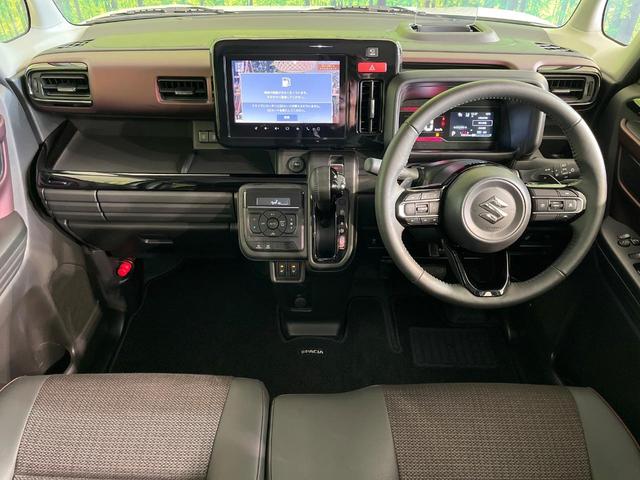 スペーシアカスタム ハイブリッドXSターボ 禁煙車 純正9型ナビ 全周囲カメラ 両側パワスラ 衝突被害軽減システム レーダークルーズ ハーフレザーシート ドラレコ コーナーセンサー スマートキー LEDヘッド オートハイビーム(2枚目)