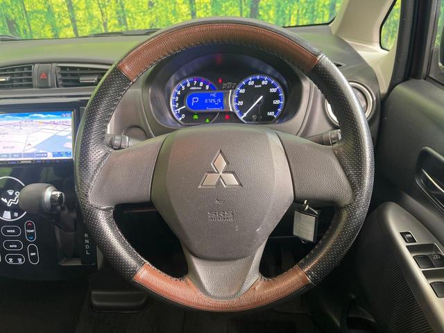 【純正革巻きステアリング】上質な革を使用することで、手にしっかり馴染みとても運転しやすいハンドルです♪