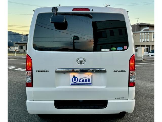 ハイエースバン ロングスーパーＧＬ　５ドアバン２．８ディーゼルＴ　スーパーＧＬロング　ＴＲＤフロントスポイラー純正フルセグナビ　フリップダウンモニター　ＴＳＳ　純正ＬＥＤヘッド　新品シートカバー　新品コンビハンドル（3枚目）