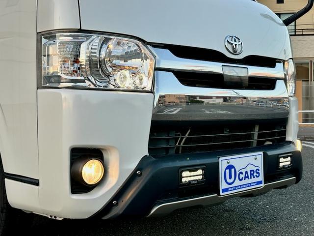 ハイエースバン ロングスーパーＧＬ　５ドアバン２．８ディーゼルＴ　スーパーＧＬロング　ＴＲＤフロントスポイラー純正フルセグナビ　フリップダウンモニター　ＴＳＳ　純正ＬＥＤヘッド　新品シートカバー　新品コンビハンドル（10枚目）