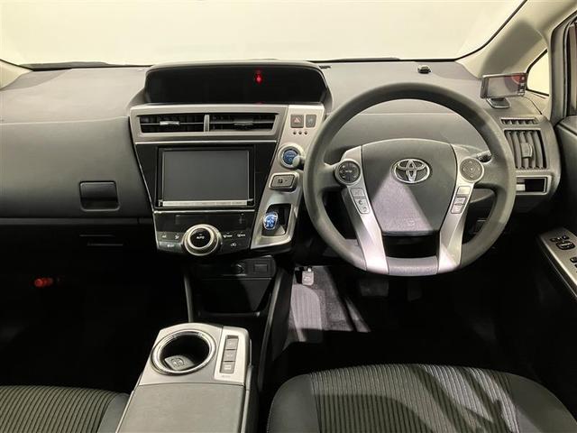 プリウスα Ｓ　スマキ－　リモコンキー　横滑り防止装置付き　ＰＷ　Ｂカメラ　ナビ・ＴＶ　サイドエアＢ　ワンオナ　ドライブレコーダー　ＥＴＣ車載器　ＡＢＳ付き　アルミホイール　メモリーナビゲーション　パワーステアリング（5枚目）