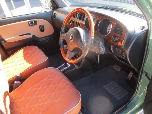 ミラジーノ ミニライトスペシャル 最終型 オリジナルカスタマイズ ウッド調インテリア シートカバー ローダウン 走行制限無6ヶ月保証 ラジエータ&ホース&ファンモーター・Tベルト&Wポンプ・コイル・オルタネータ・Eマウント・タイヤ交換(40枚目)