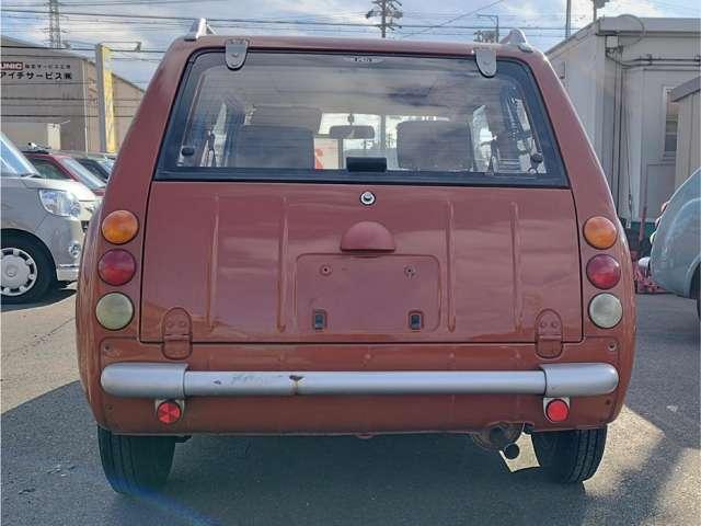 パオ キャンバストップ　純正オーディオ　ＥＴＣ　　５速ミッション車　ホロ張り替済み　車検整備付　走行６５０００Ｋｍ　ガソリン車　ルーフレール　レトロパネル　オレンジ（4枚目）