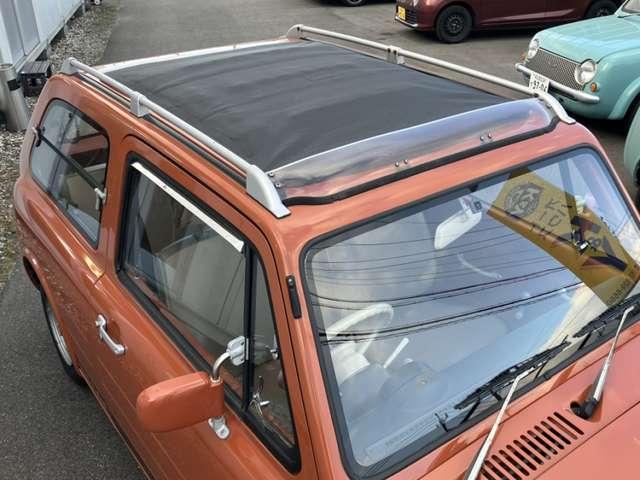 パオ キャンバストップ　純正オーディオ　ＥＴＣ　　５速ミッション車　ホロ張り替済み　車検整備付　走行６５０００Ｋｍ　ガソリン車　ルーフレール　レトロパネル　オレンジ（15枚目）