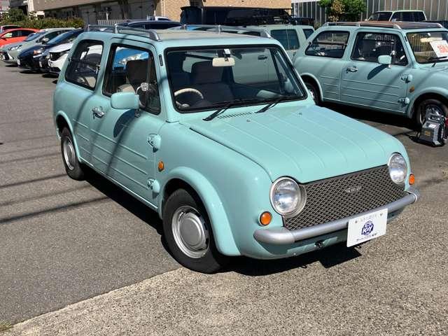 パオ 　ノーマルルーフ　純正色　車検整備付　走行８８０００Ｋｍ　ライトブルー　オートマ　ガソリン車　ルーフレール　レトロコンポ　タイミングベルト交換済（5枚目）